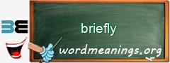 WordMeaning blackboard for briefly